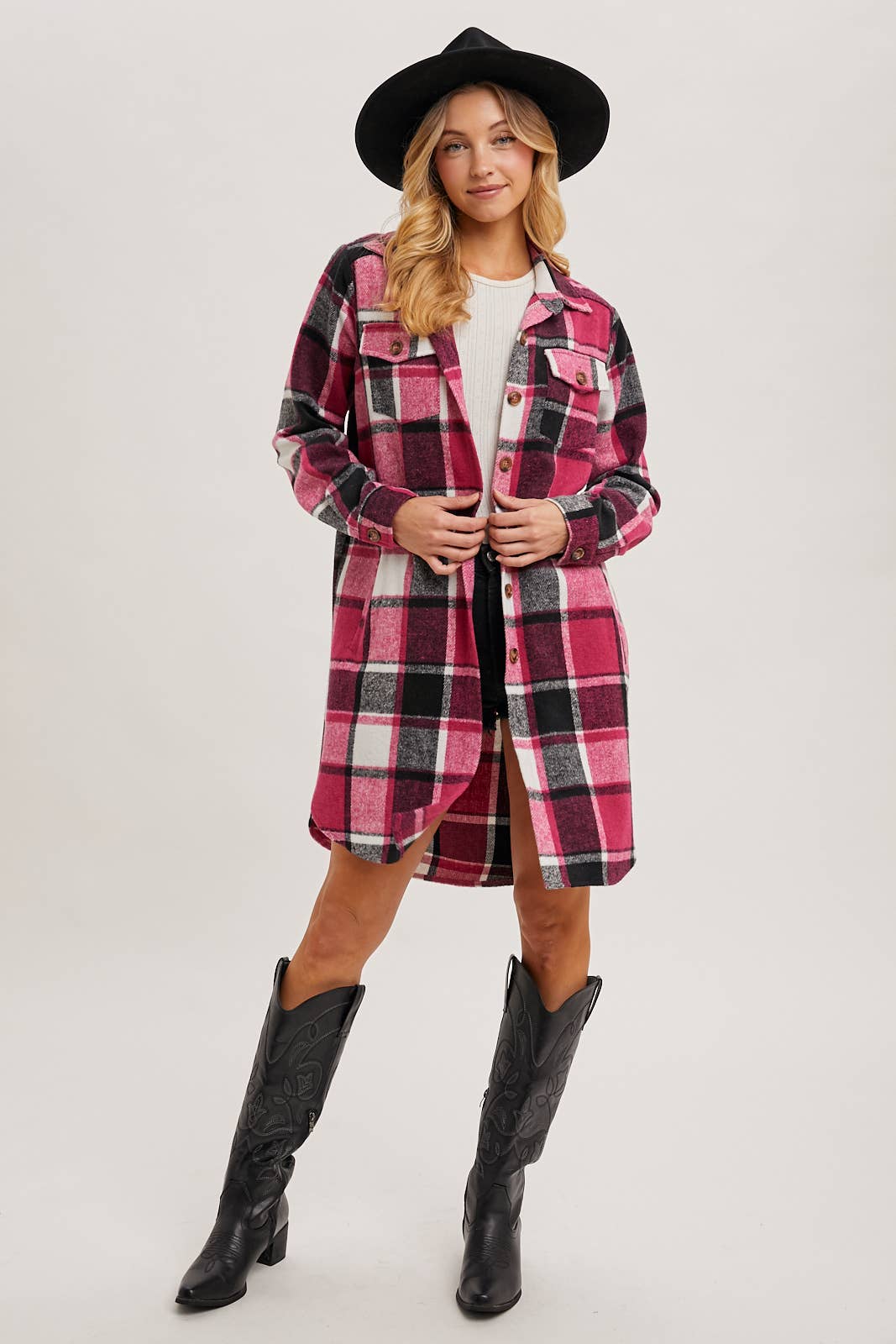FLANNEL LONGLINE SHACKET