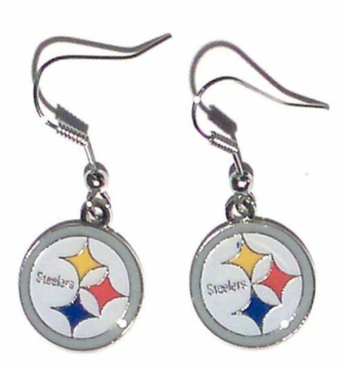 NFL Pittsburgh Steelers Logo Dangle Earrings