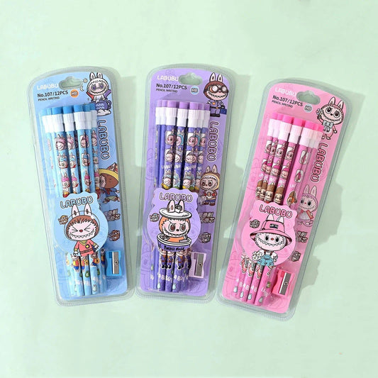 12-Pack Pencil Set with Sharpener