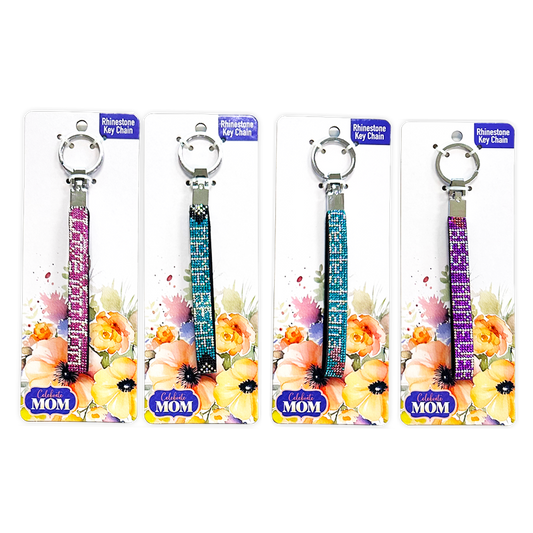 Rhinestone Mother's Day Keychain Assortment