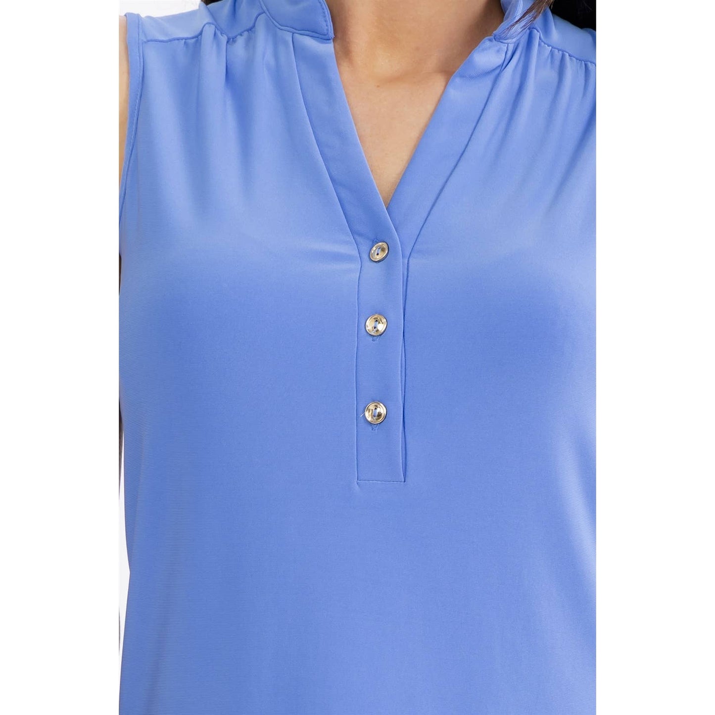 BUTTON FRONT SHIRT TANK