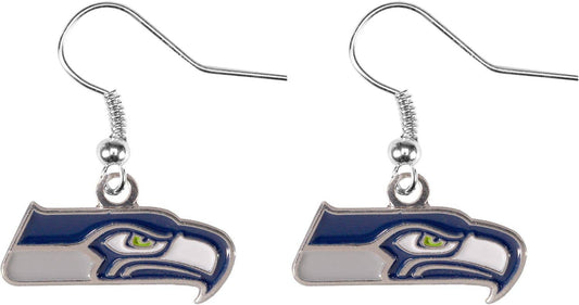 NFL Seattle Seahawks Logo Dangle Earrings