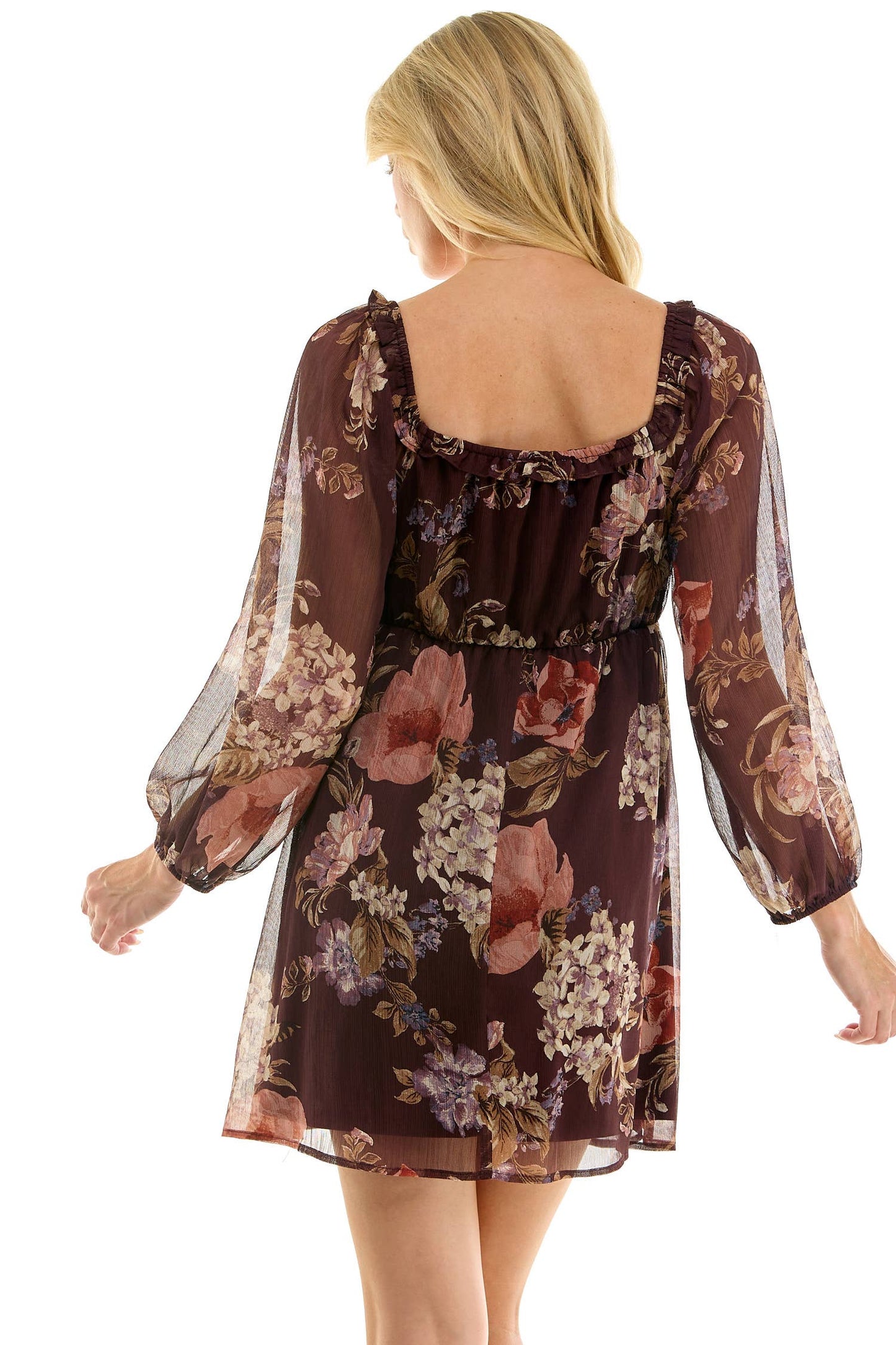 VINTAGE FLORAL EMPIRE MINI DRESS