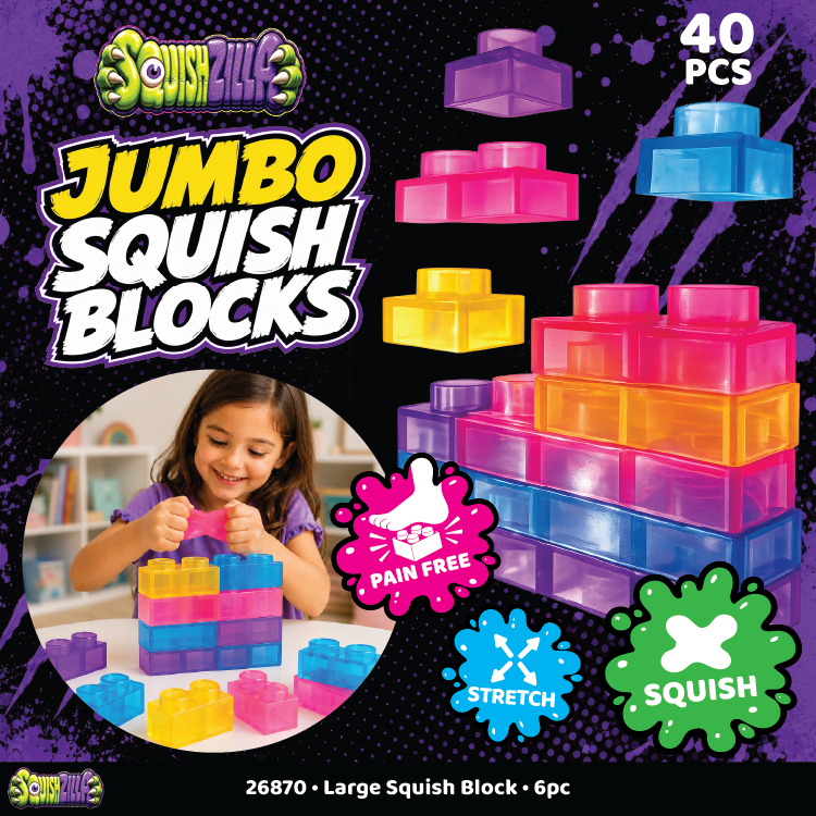 Fun Doh JUMBO Squish Blocks Building Sensory Toy