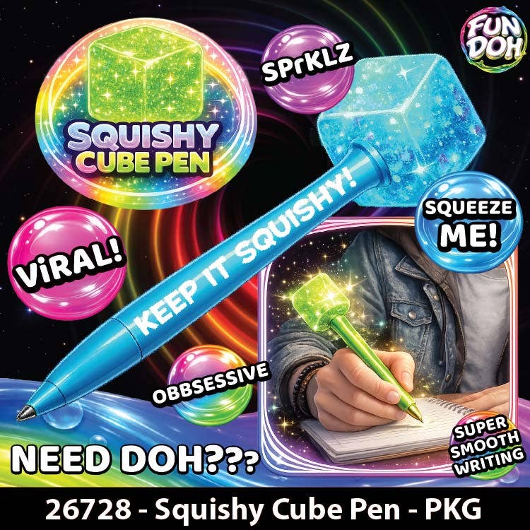 Pre Order Desk Pops Squishy Cube Pen EST Arrival Aug 23rd