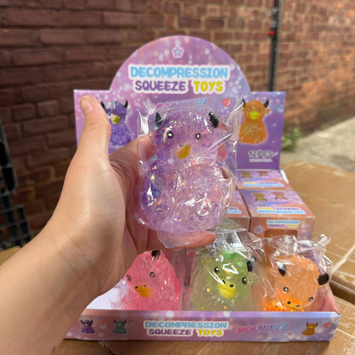 Coconut Oil Glitter Highland Cow SQUISHY