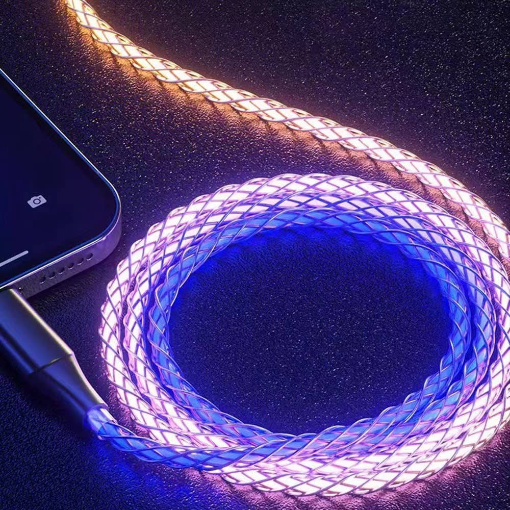 Light up USBC to Lightning or USB-C to USB-C chargers
