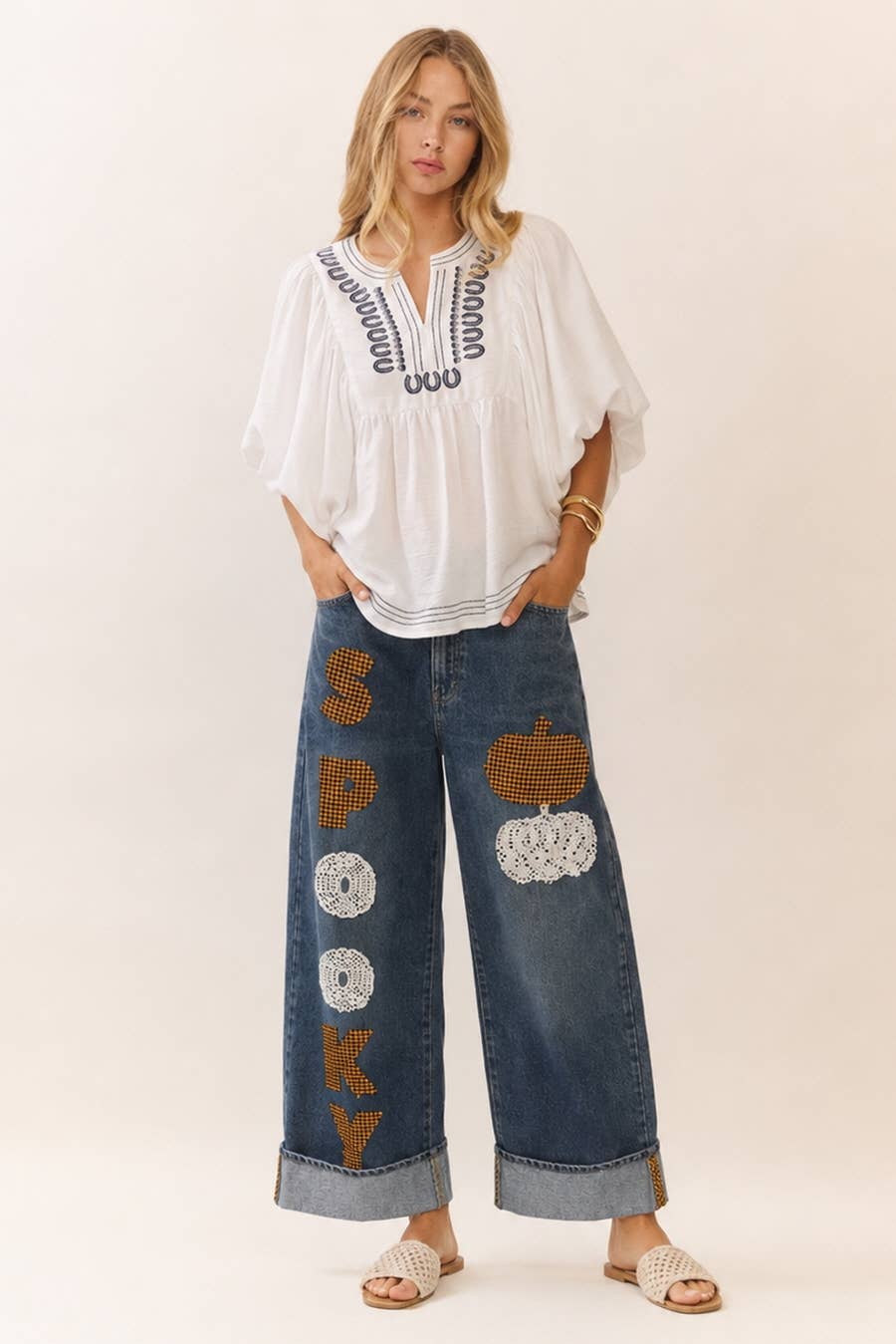 SPOOKY-ODDI Barrel Denim Jean