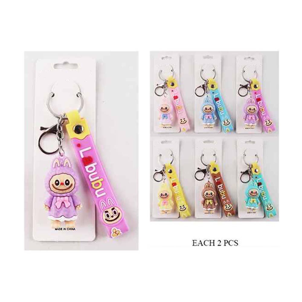 L Cartoon Character Strap Keychains