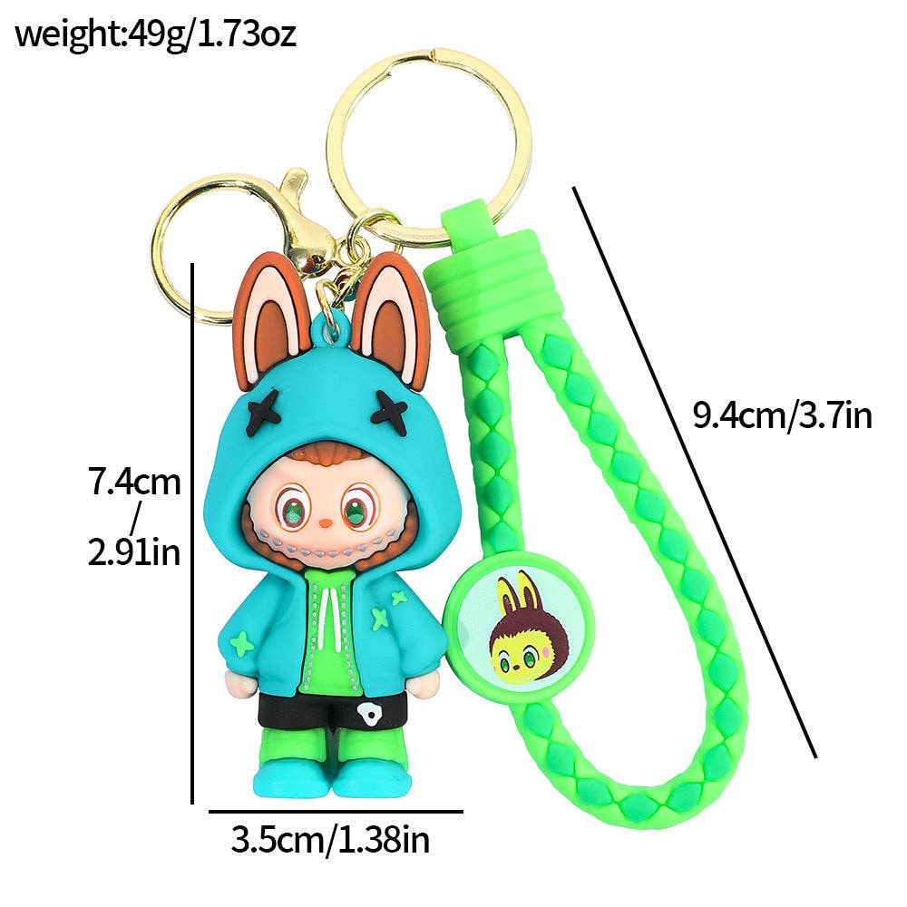 Cartoon Silicone Keychain With Various Character Designs