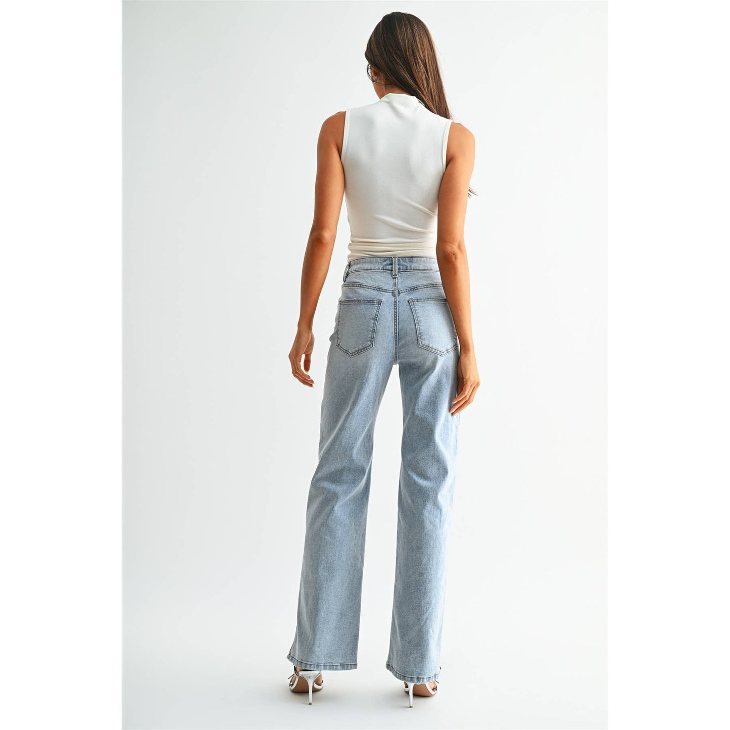 MICA HIGH-RISE WIDE EMBELLISHED SIDE PANEL
