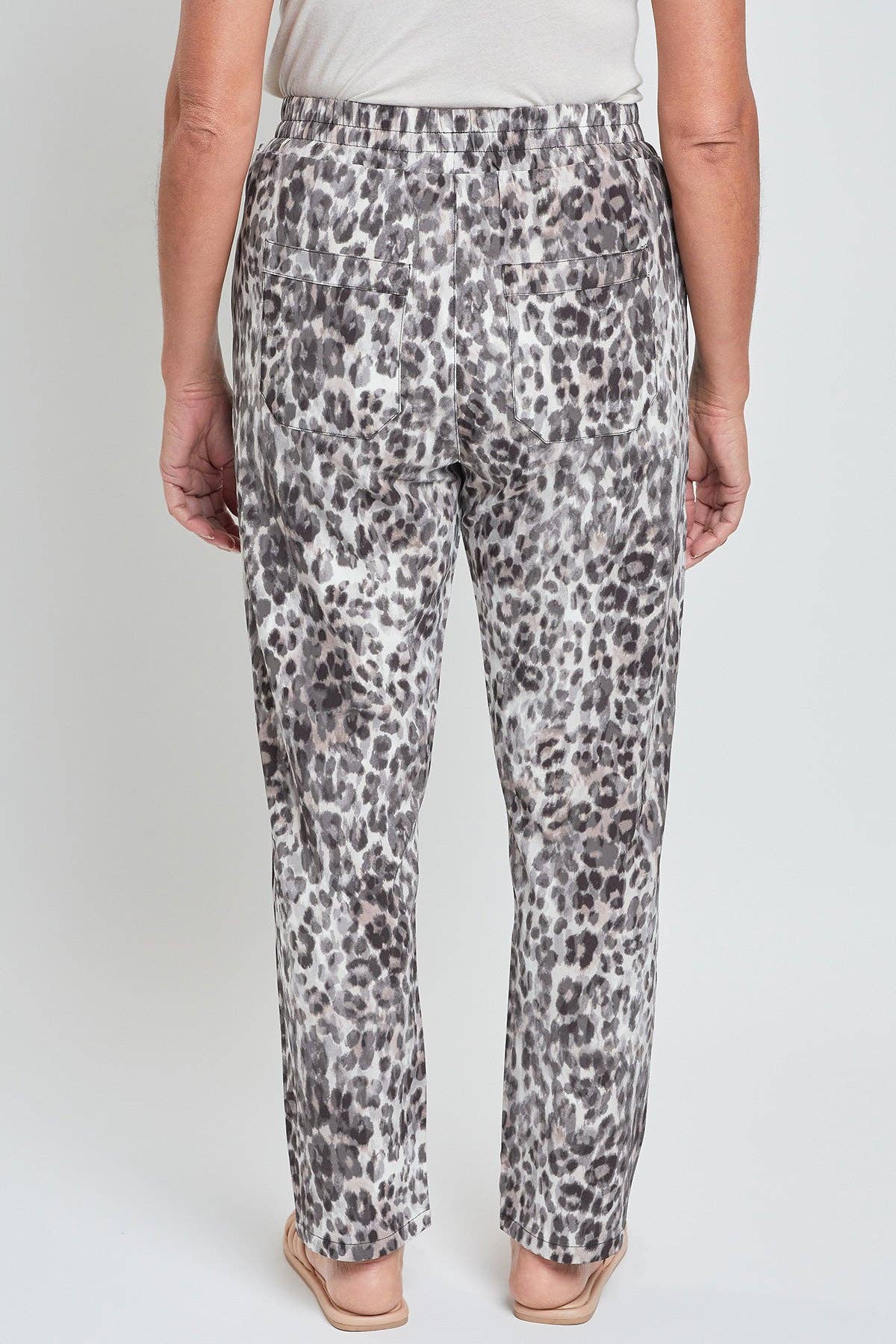 Cheetah Fabric Straight Leg Jogger