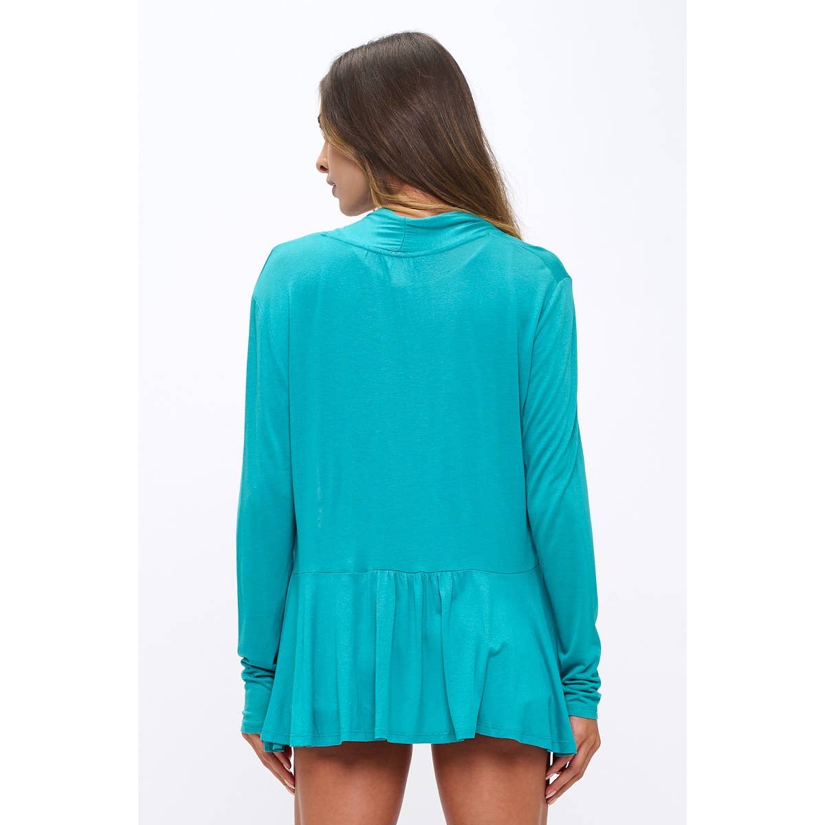 OPEN FRONT HIGH LOW CARDIGAN