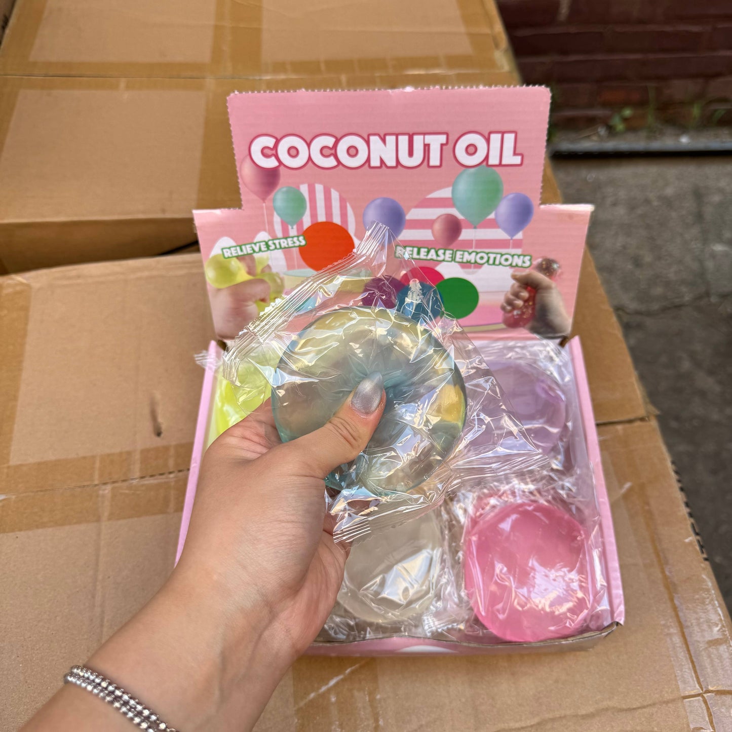 Coconut Oil Vaseline Colorful Round Ball Squishy