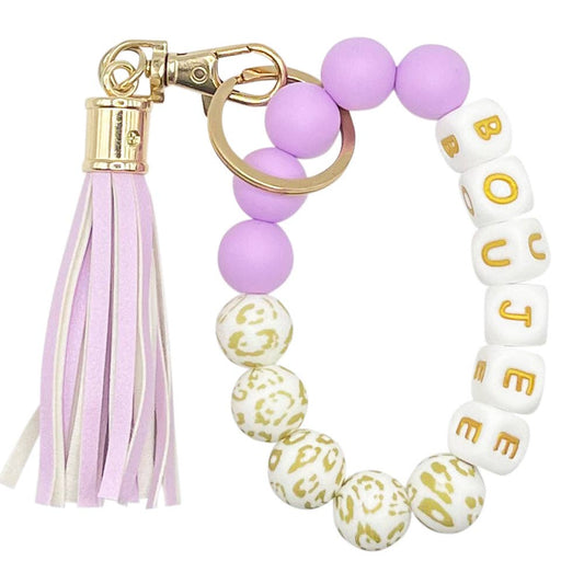 Bracelet Keychain Saying - Boujee