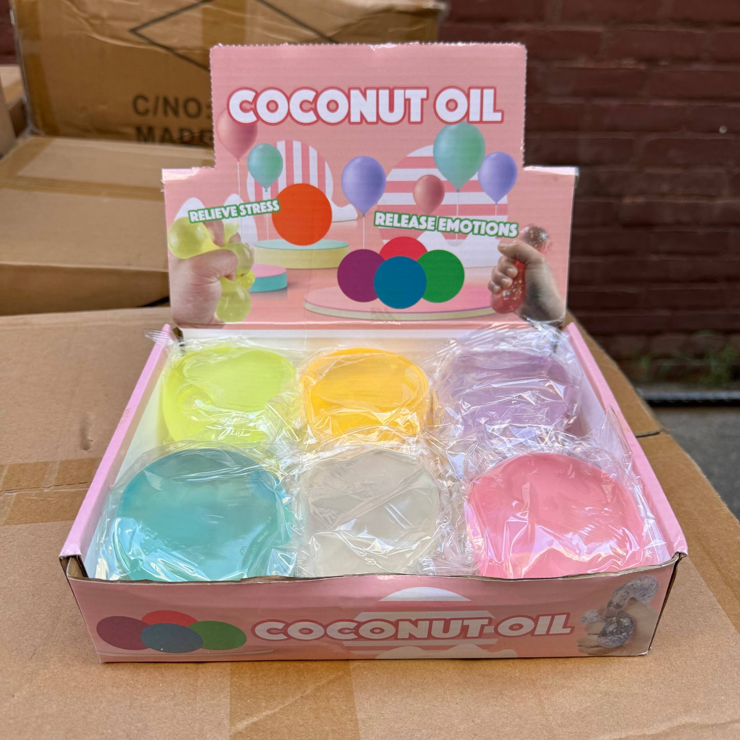 Coconut Oil Vaseline Colorful Round Ball Squishy
