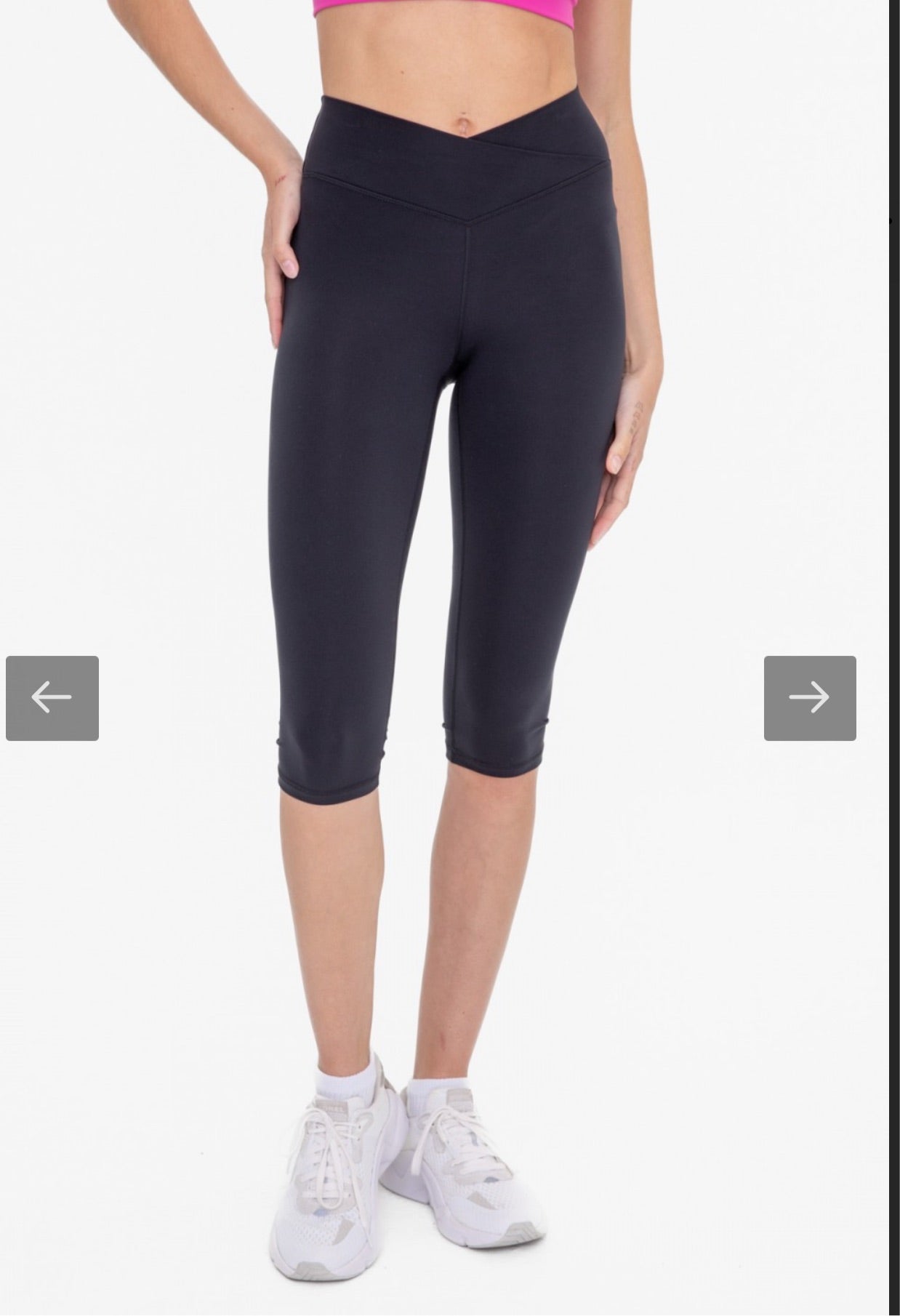 Crossover Waist Capri Leggings