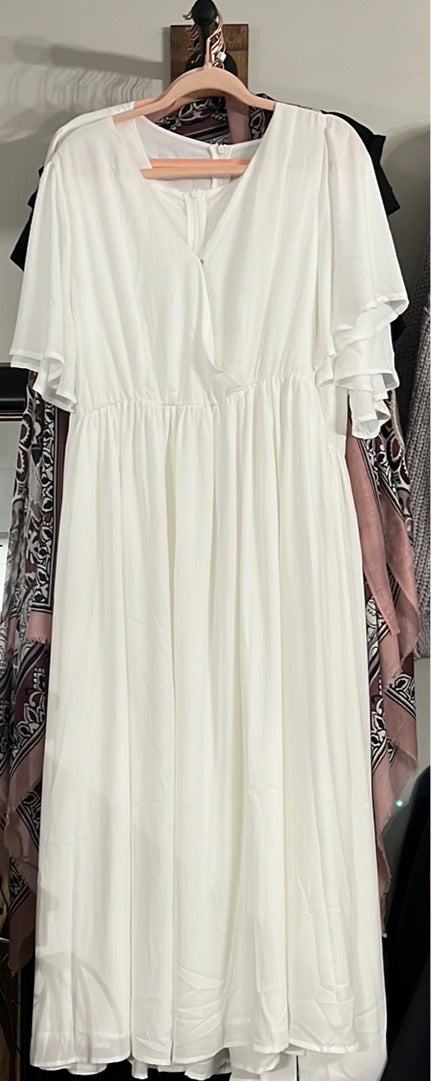 Long white flowy dress