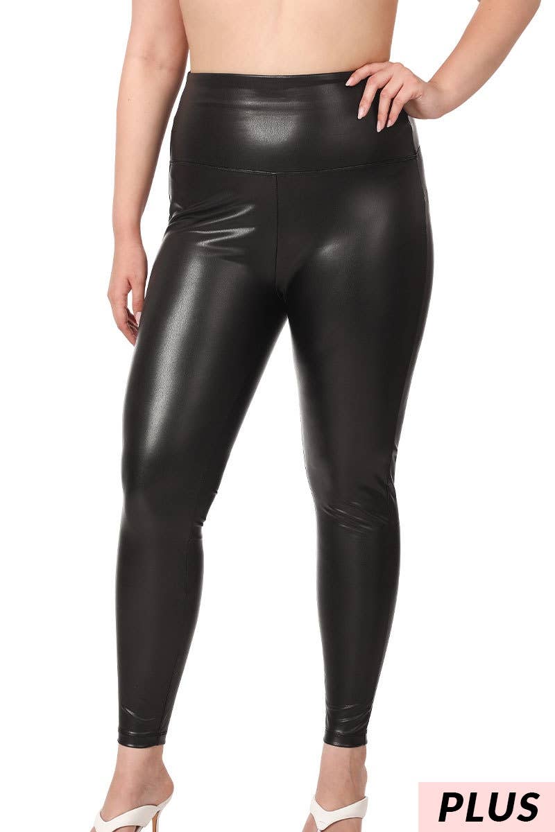 High Rise Zenana Faux Leather Leggings