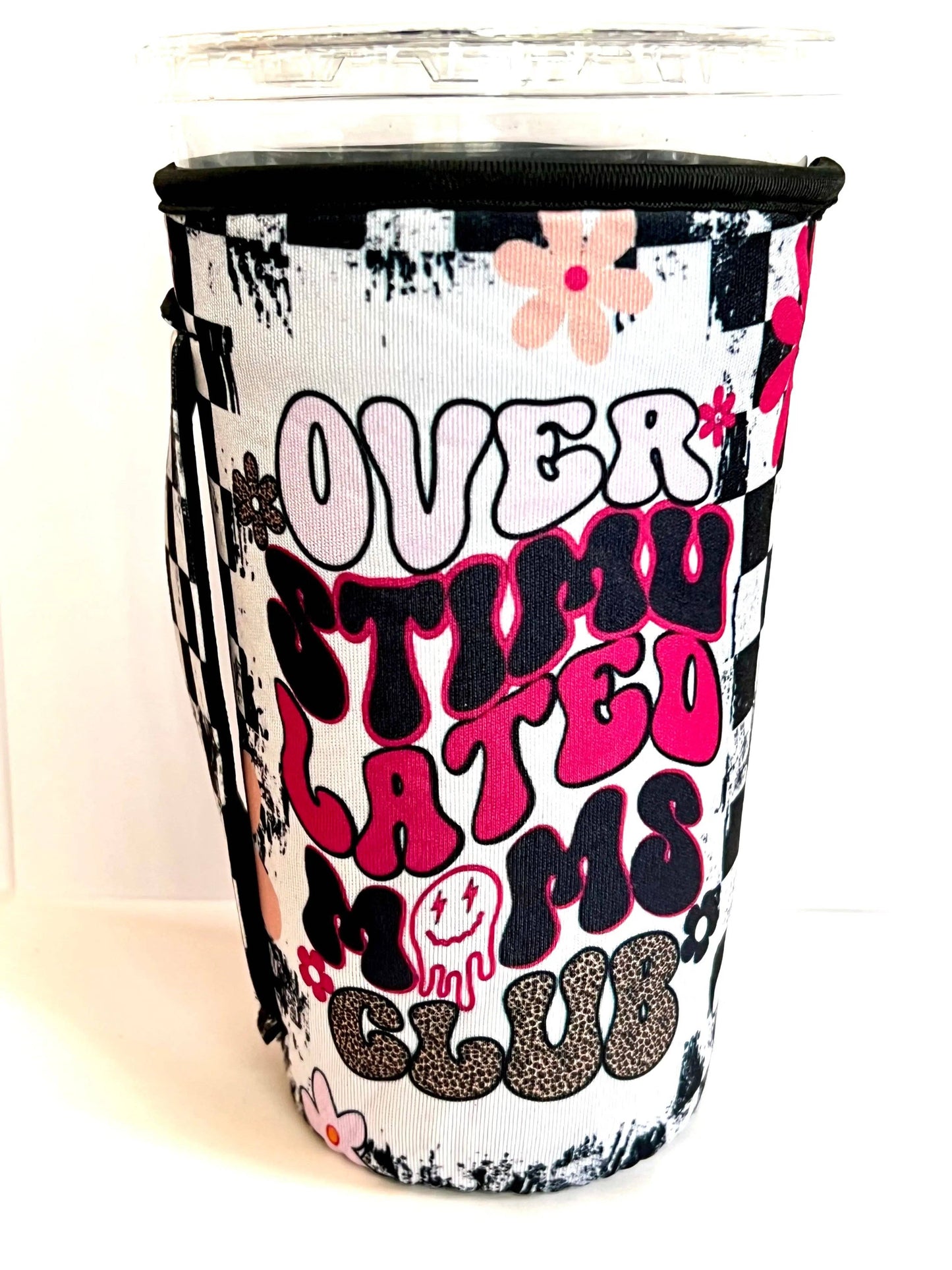 30 OZ Overstimulated Moms CLub Insulated Cup Cover Sleeve