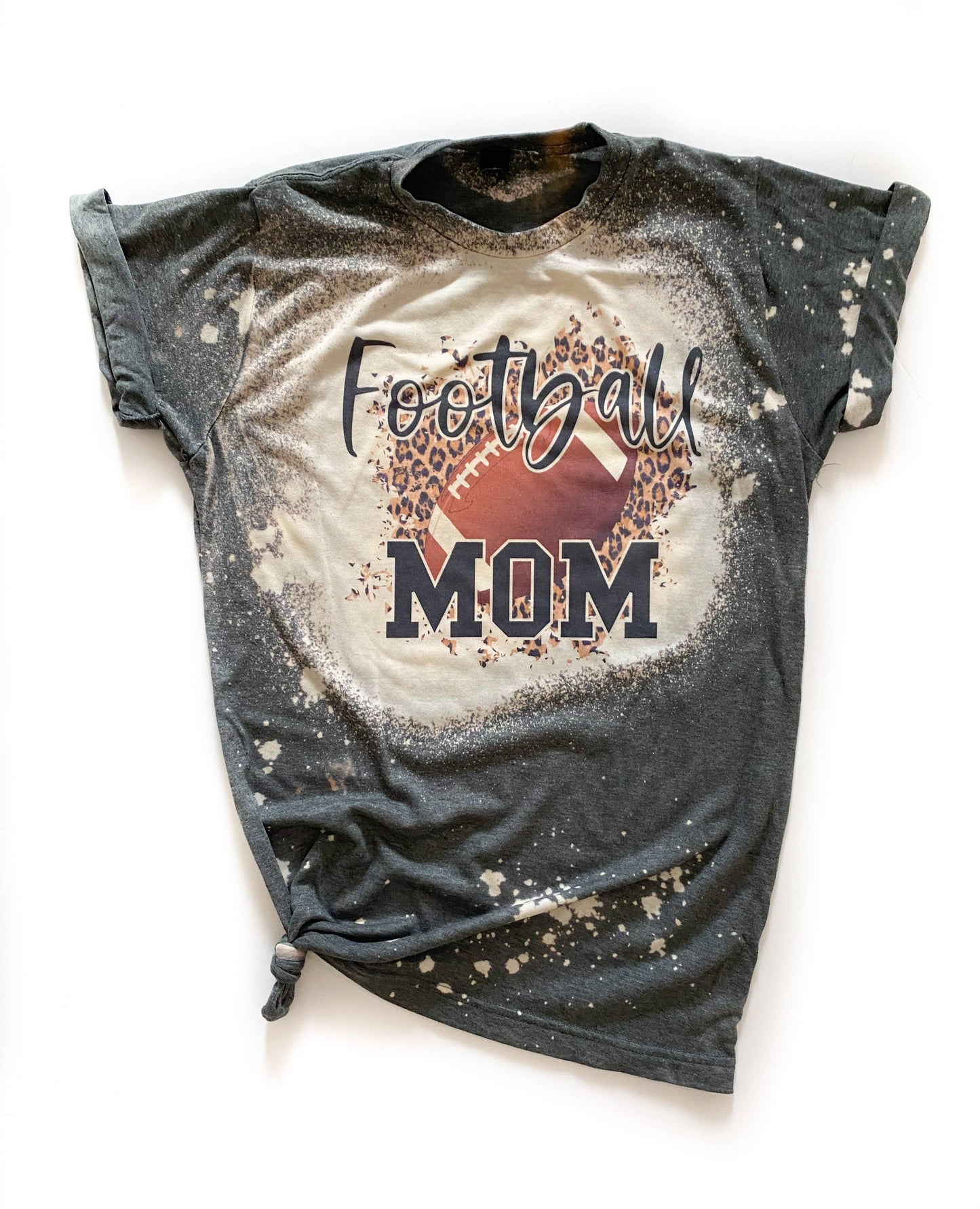 Football Mom Bleached Tee