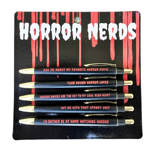 Horror Nerds Pen Set (Halloween, scary movie, funny, gift)