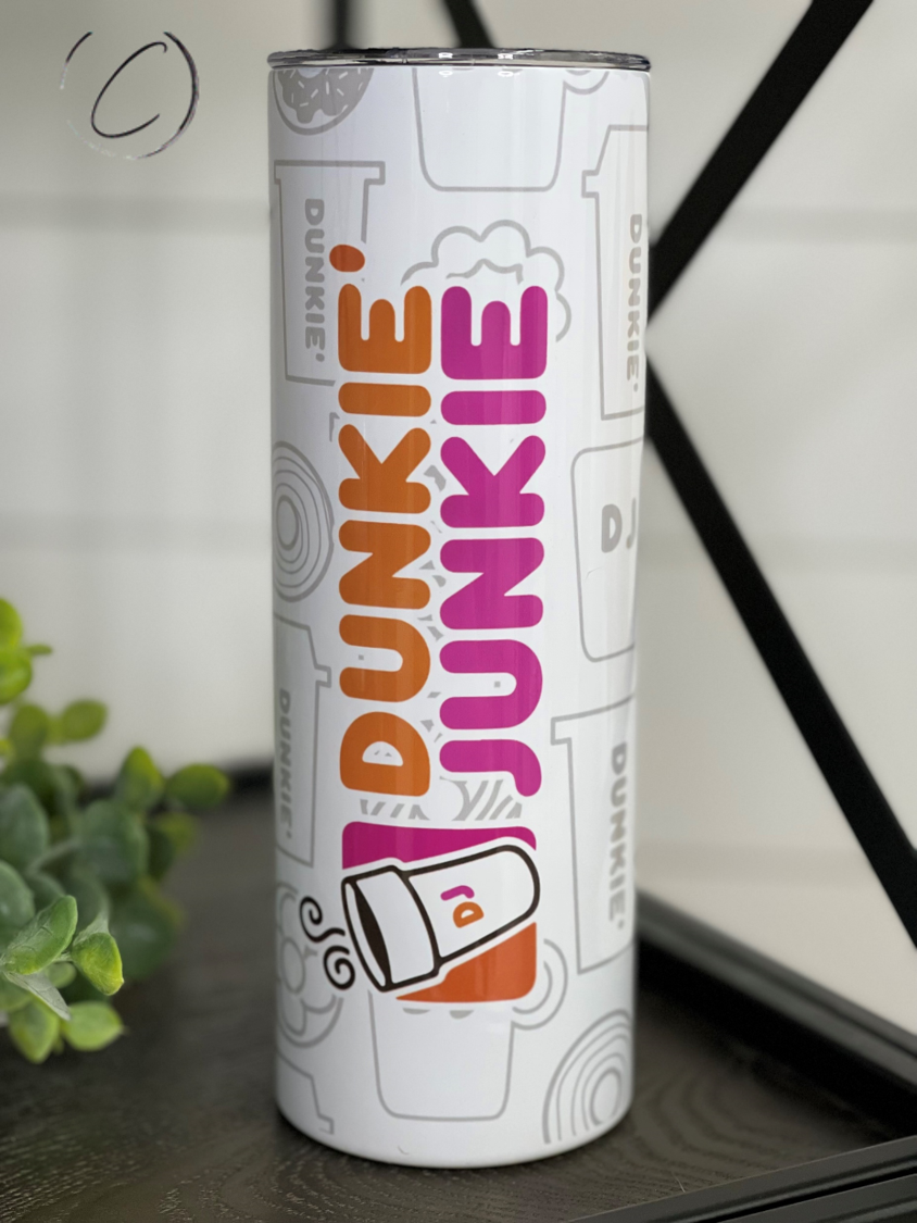 Dunkie Junkie 20oz Skinny Tumbler